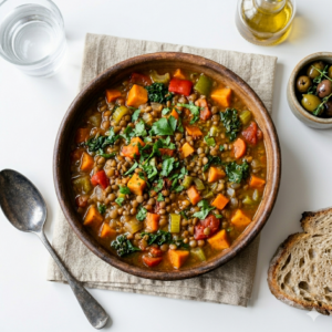 Cazuela de lentejas veggie