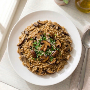 Risotto de hongos y arroz yamani